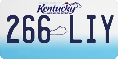 KY license plate 266LIY