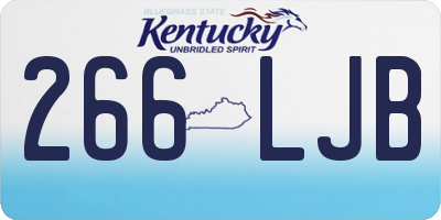 KY license plate 266LJB
