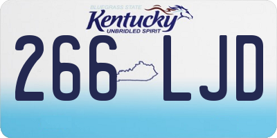 KY license plate 266LJD