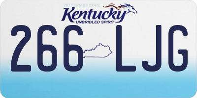 KY license plate 266LJG