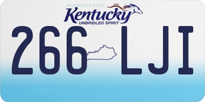 KY license plate 266LJI