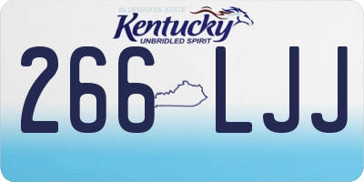 KY license plate 266LJJ