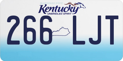 KY license plate 266LJT