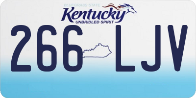 KY license plate 266LJV