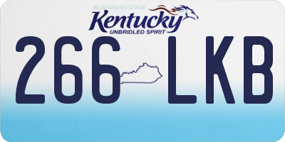 KY license plate 266LKB