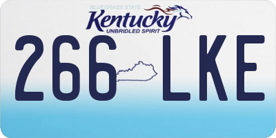 KY license plate 266LKE