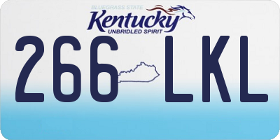 KY license plate 266LKL