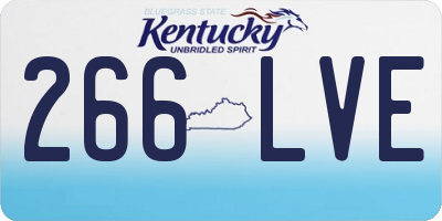 KY license plate 266LVE