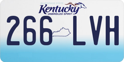 KY license plate 266LVH