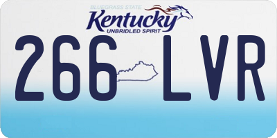 KY license plate 266LVR