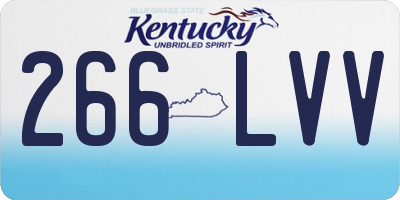 KY license plate 266LVV