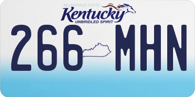 KY license plate 266MHN