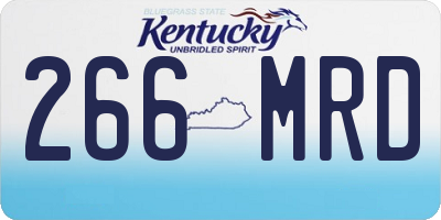 KY license plate 266MRD