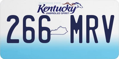 KY license plate 266MRV
