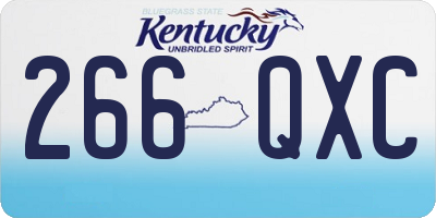 KY license plate 266QXC