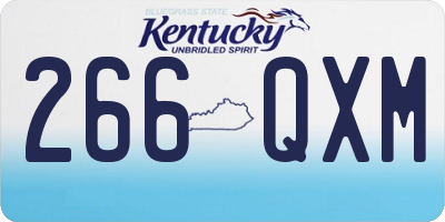 KY license plate 266QXM