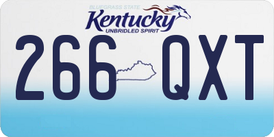 KY license plate 266QXT