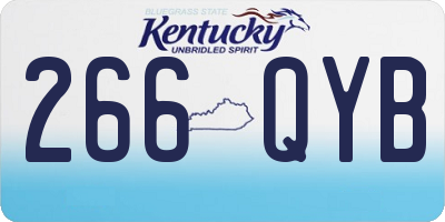 KY license plate 266QYB