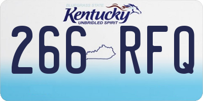 KY license plate 266RFQ