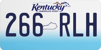 KY license plate 266RLH