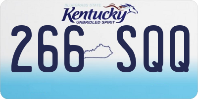 KY license plate 266SQQ