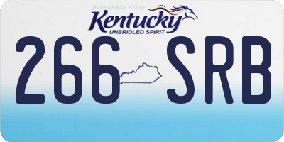 KY license plate 266SRB