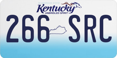 KY license plate 266SRC