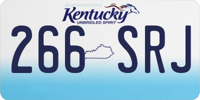 KY license plate 266SRJ