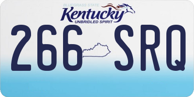 KY license plate 266SRQ