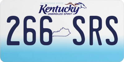 KY license plate 266SRS