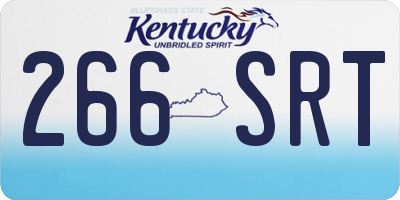 KY license plate 266SRT