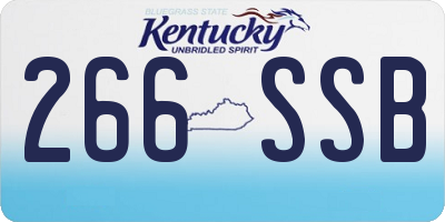 KY license plate 266SSB