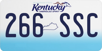 KY license plate 266SSC