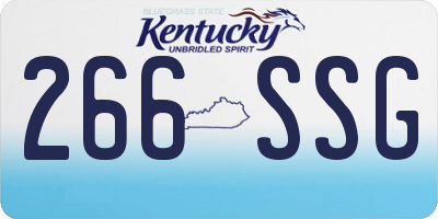 KY license plate 266SSG