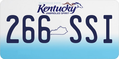 KY license plate 266SSI