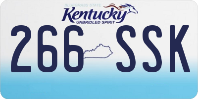 KY license plate 266SSK