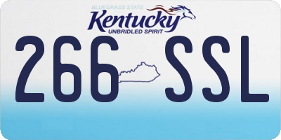 KY license plate 266SSL