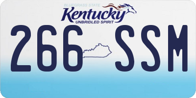 KY license plate 266SSM