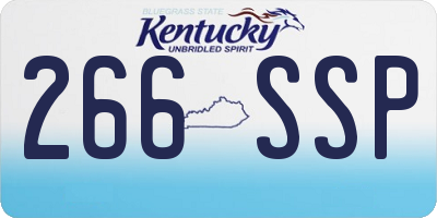 KY license plate 266SSP