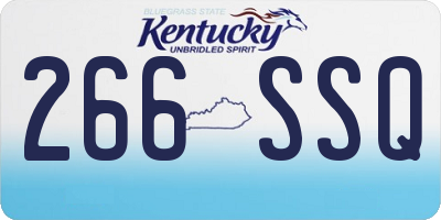 KY license plate 266SSQ