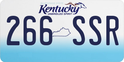 KY license plate 266SSR