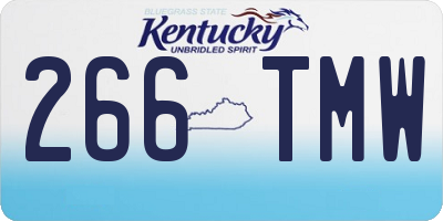 KY license plate 266TMW