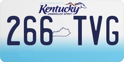 KY license plate 266TVG