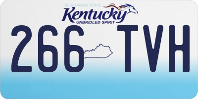 KY license plate 266TVH