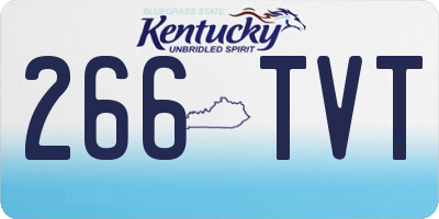 KY license plate 266TVT