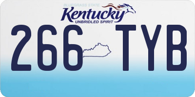 KY license plate 266TYB