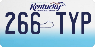 KY license plate 266TYP
