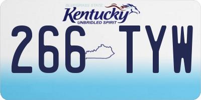 KY license plate 266TYW