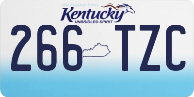 KY license plate 266TZC