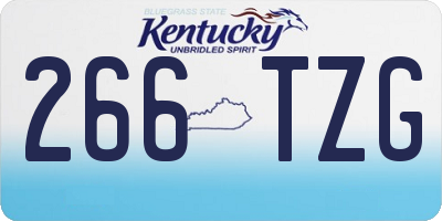 KY license plate 266TZG
